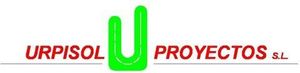 El logotipo de urpisol proyectos sl es verde y rojo.