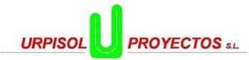 El logotipo de urpisol proyectos sl es verde y rojo.