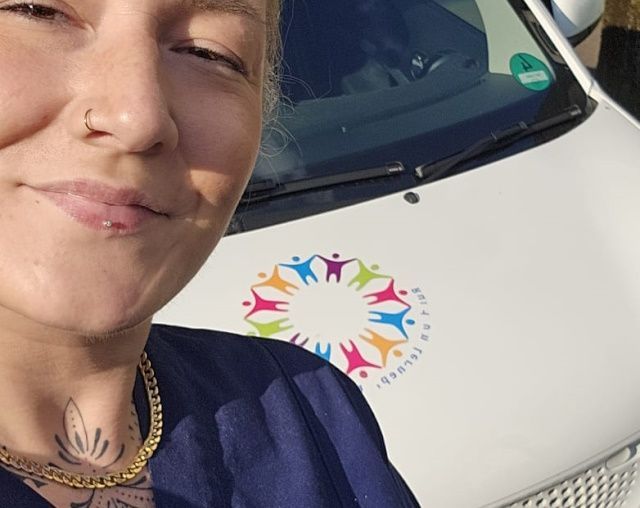 Selfie einer Pflegekraft