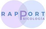 Se muestra un logotipo de Rapport Psicologia sobre un fondo blanco.