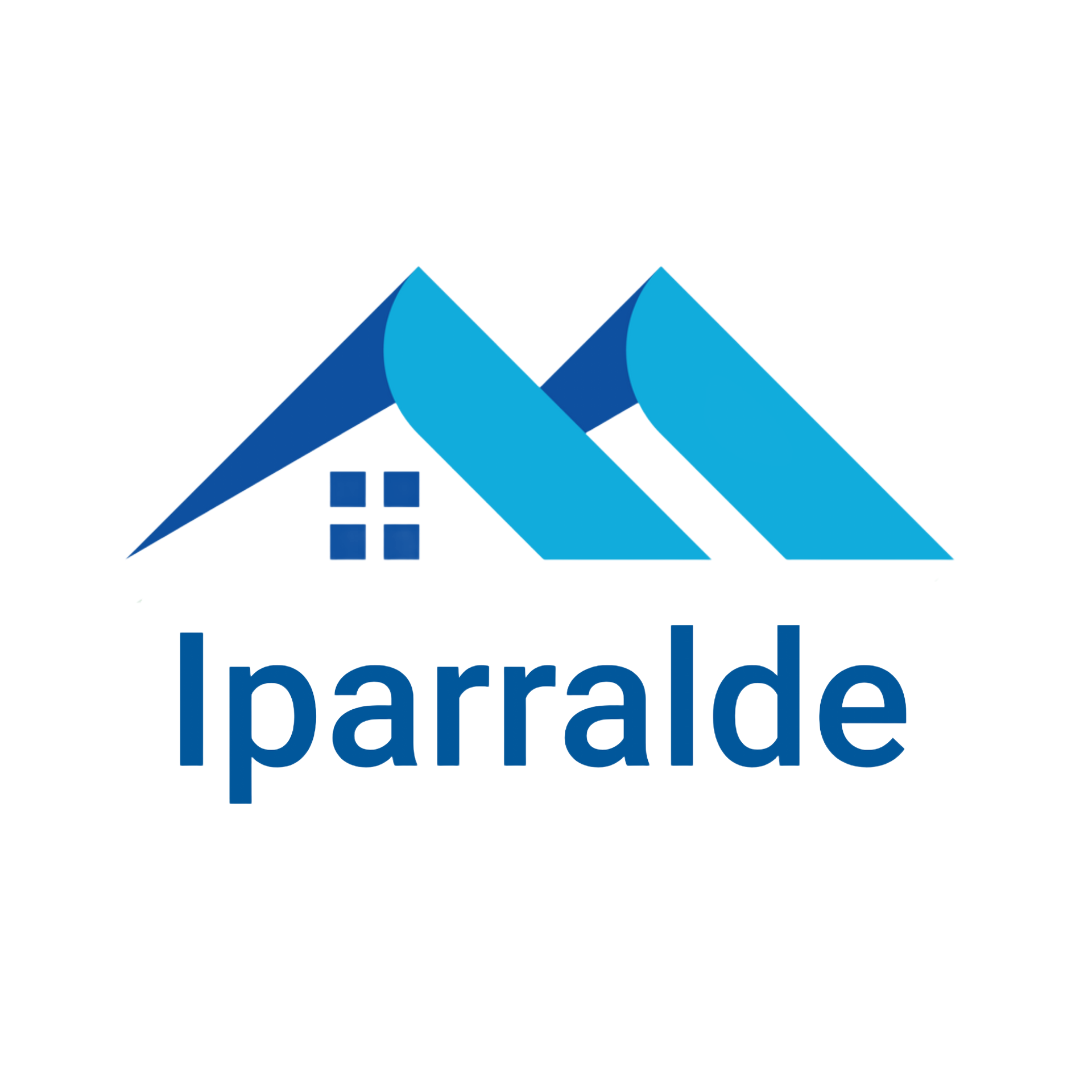 Logotipo azul y blanco