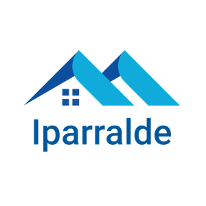 Logotipo azul y blanco