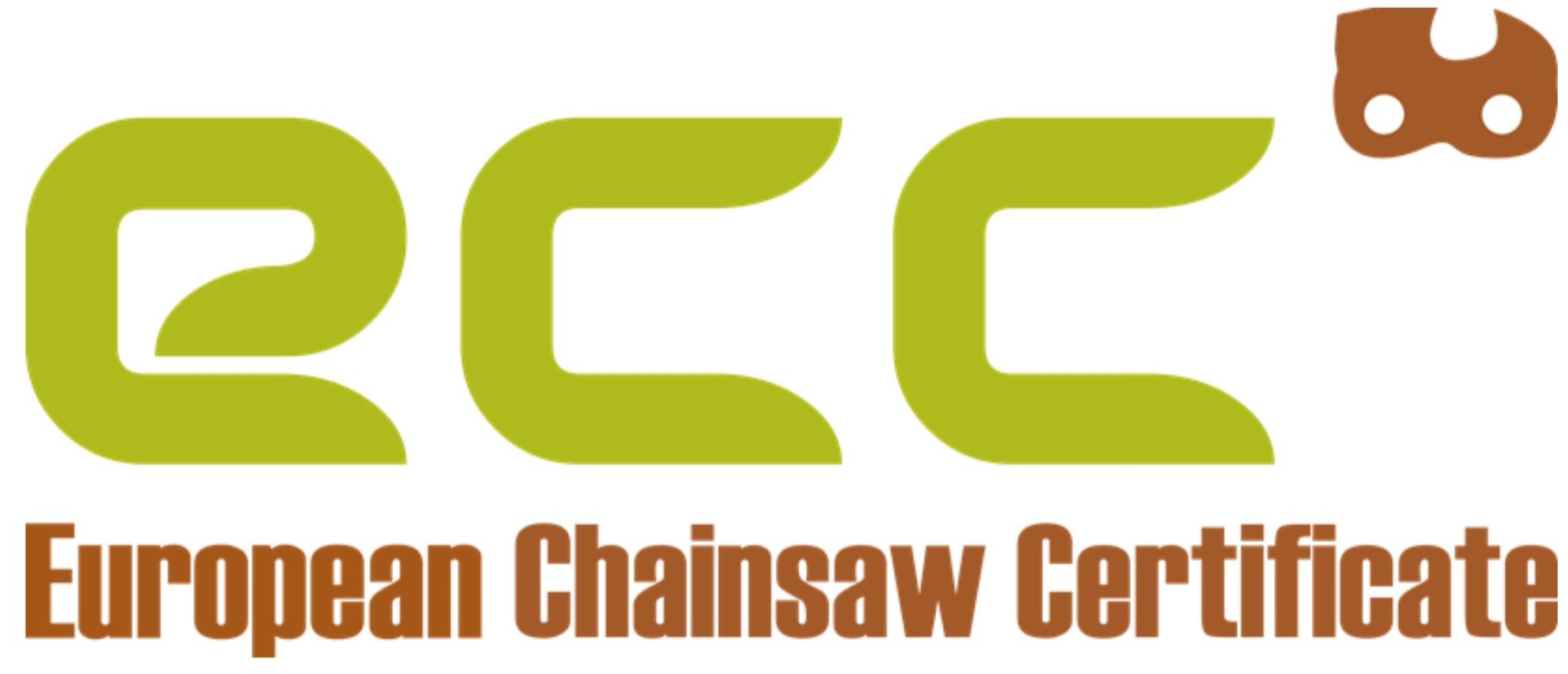 El logotipo del certificado europeo de motosierras