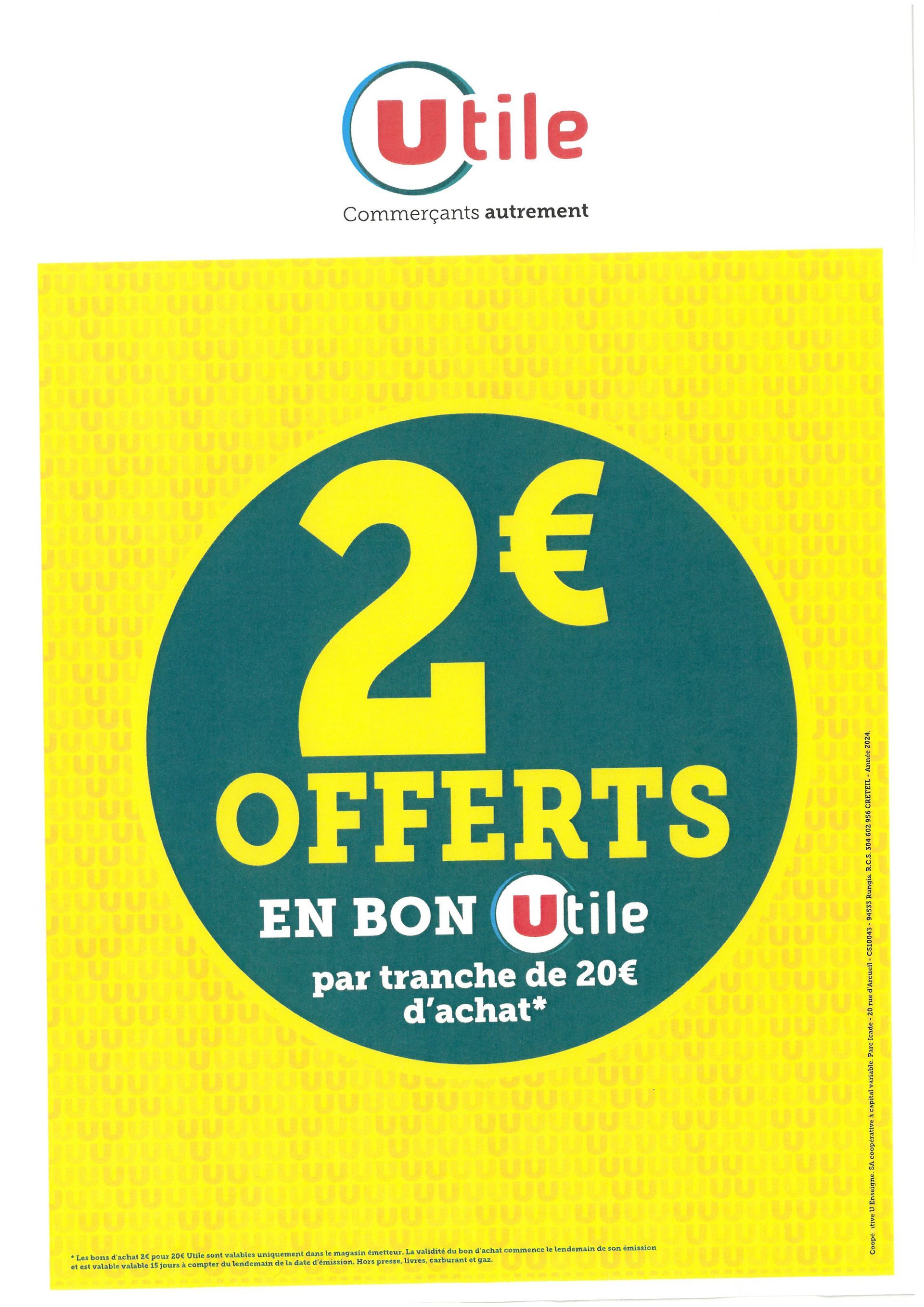 Bon d'achat 2€ Utile