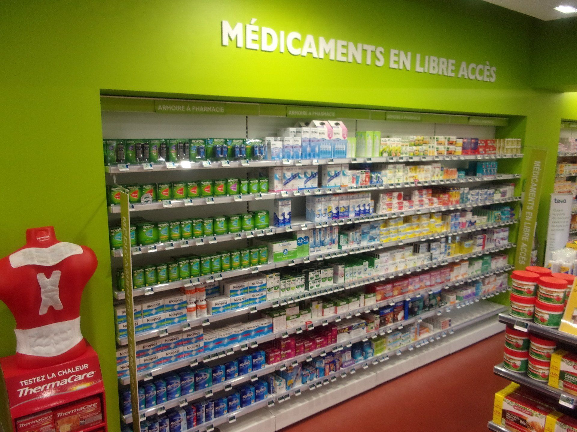 Médicaments en libre-service