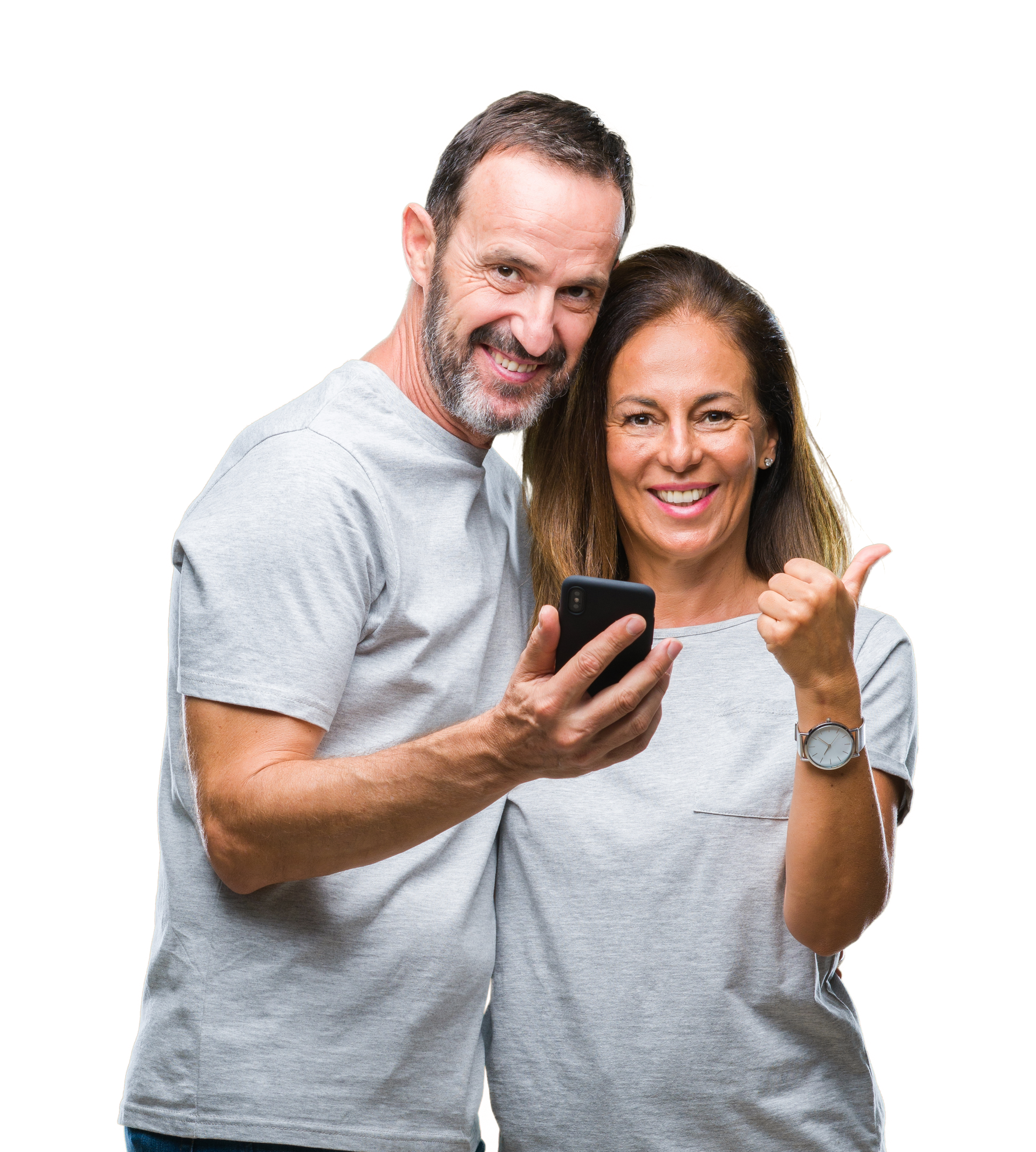 Couple avec un smartphone