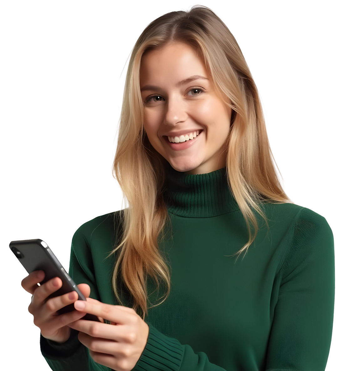 Femme avec un smartphone