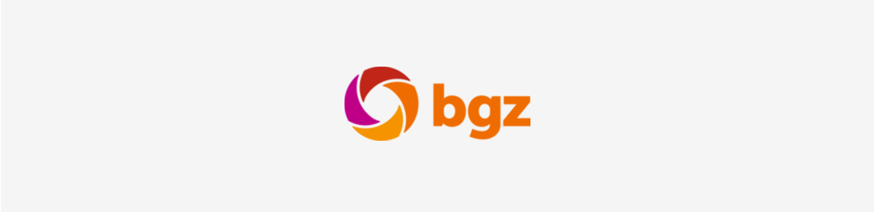 Auf weißem Hintergrund ist ein Logo der BGZ zu sehen.
