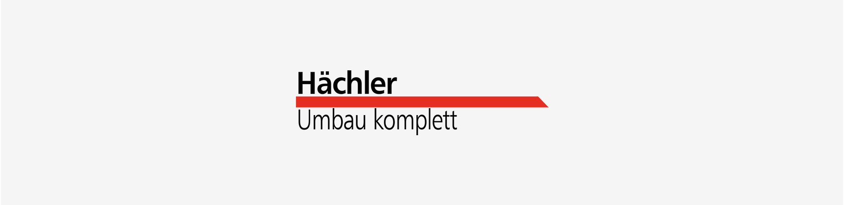 Ein weißer Hintergrund mit einer roten Linie mit der Aufschrift „Hachler“