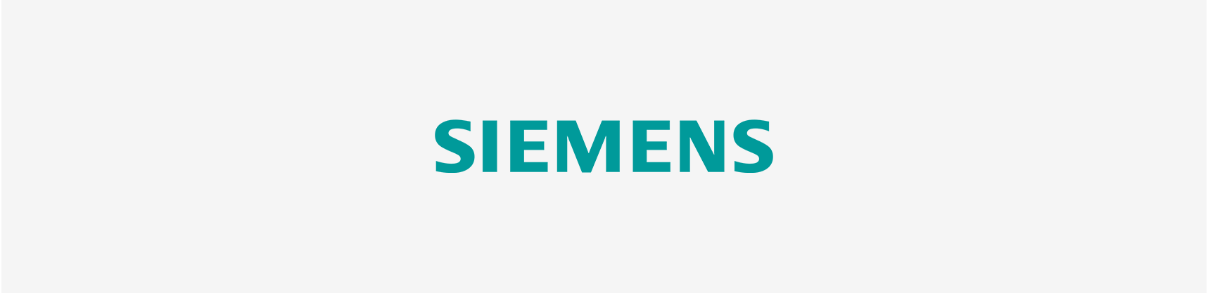 Das siemens-logo steht auf weißem hintergrund.