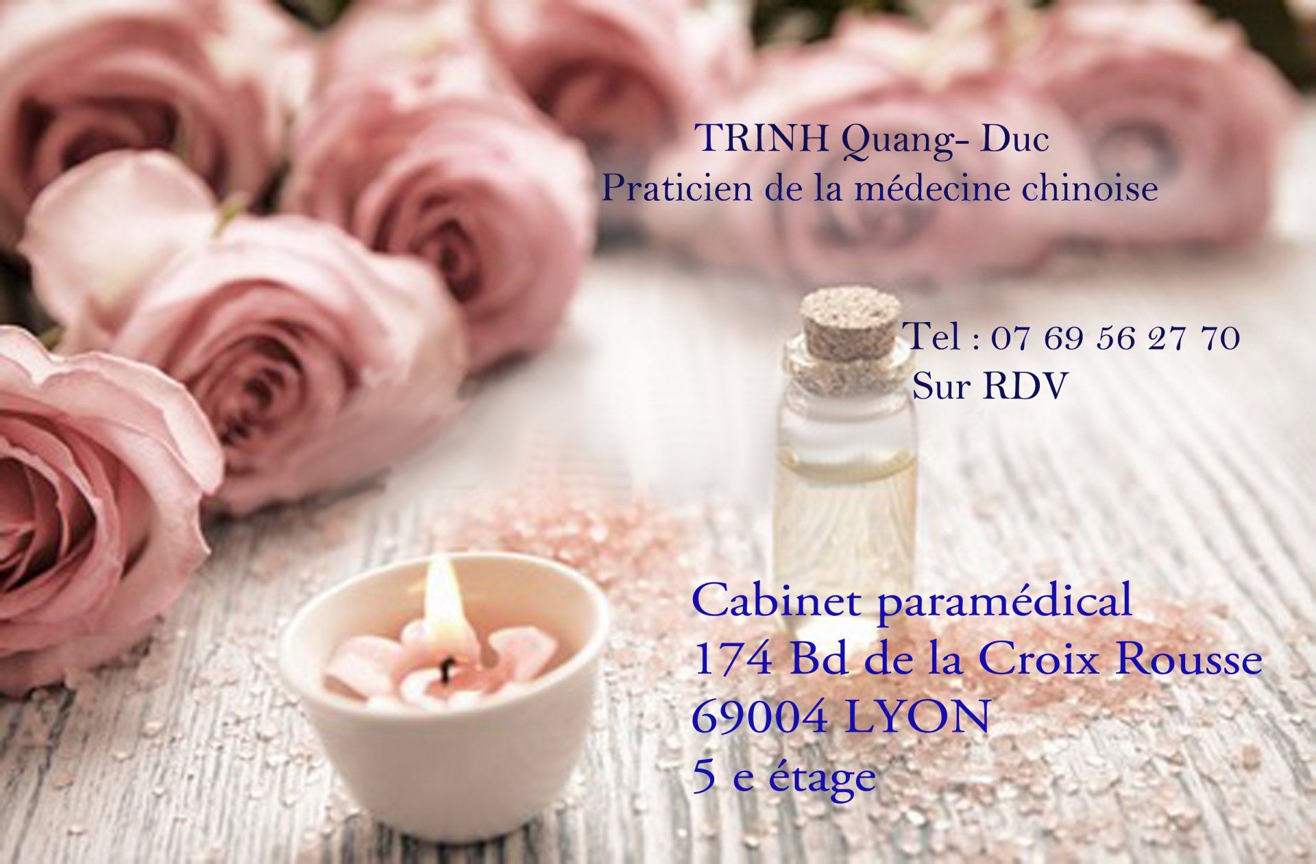 Carte de visite avec des roses