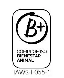 Un logotipo en blanco y negro para una empresa llamada compromiso bienestar animal.