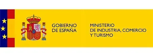 A yellow banner that says gobierno de espana ministerio de industria comercio y turismo