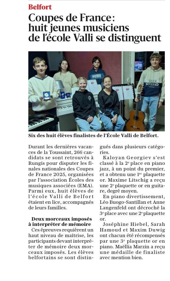 Coupes de FRANCE 2025