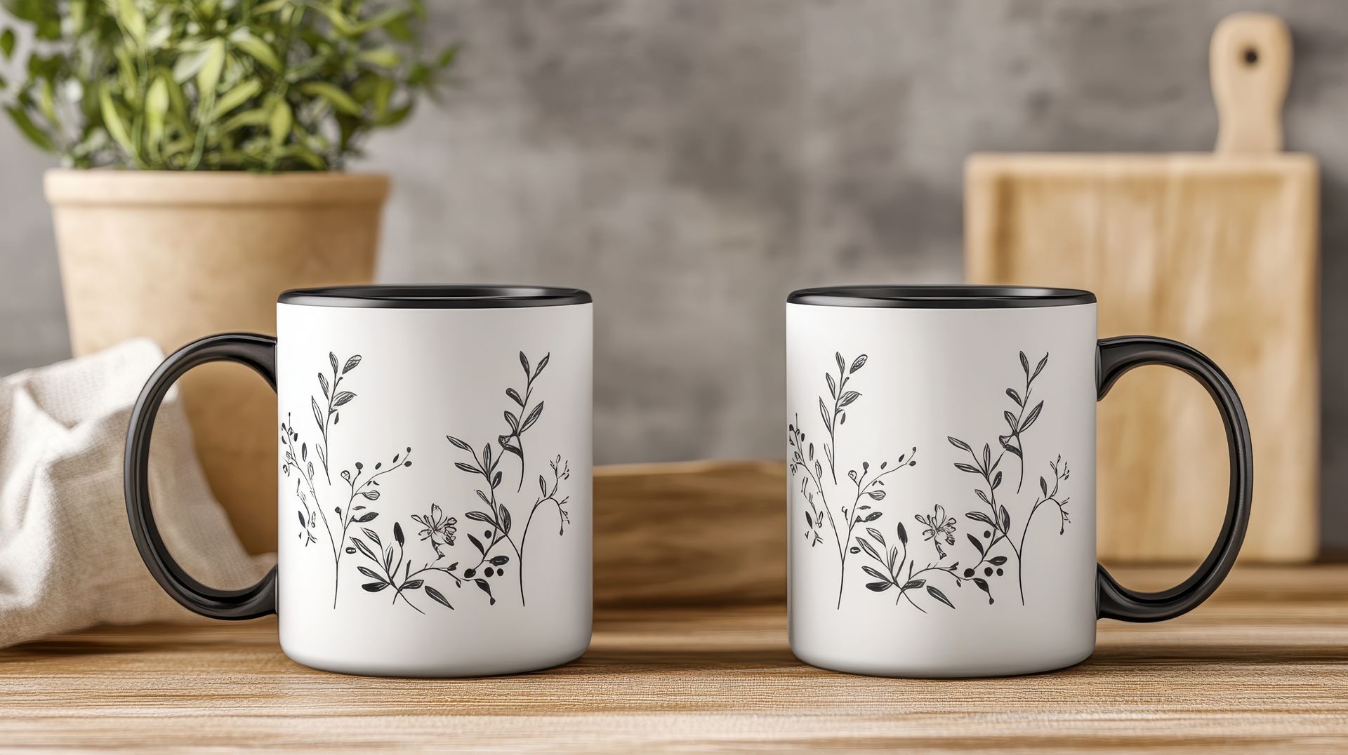 2 mugs décorés