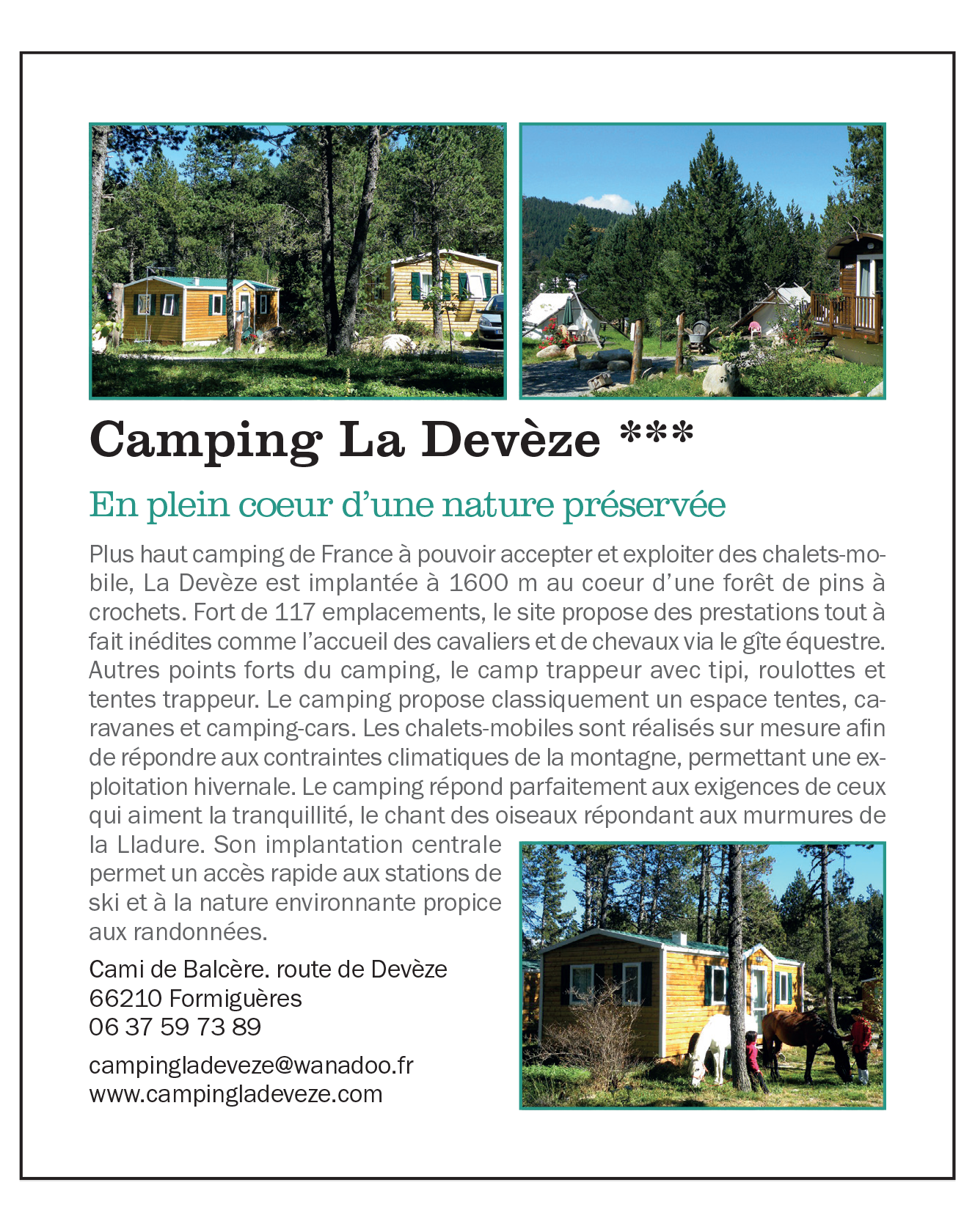 Article sur le Camping de la Devèze