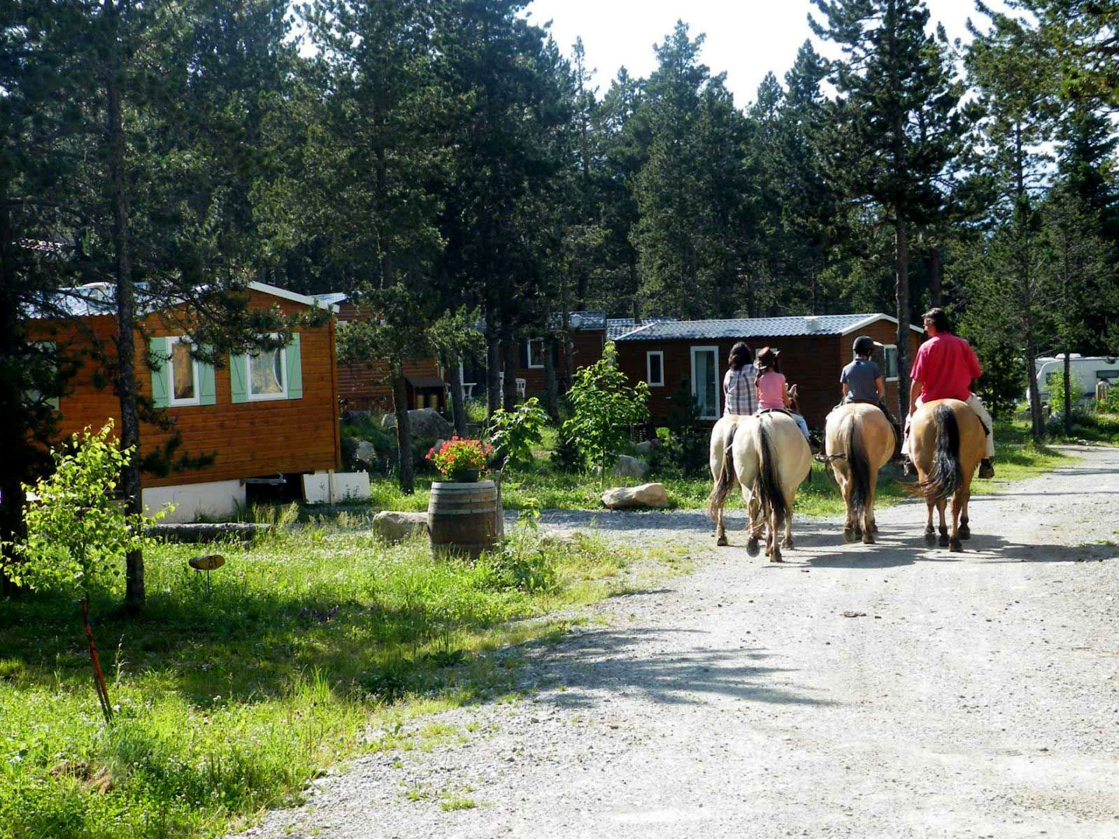 Un groupe de personnes sur des chevaux