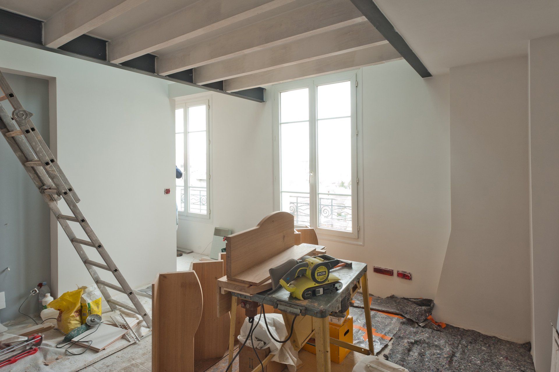 Parquet, carrelage, peinture