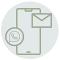 Icono mail y whatsapp