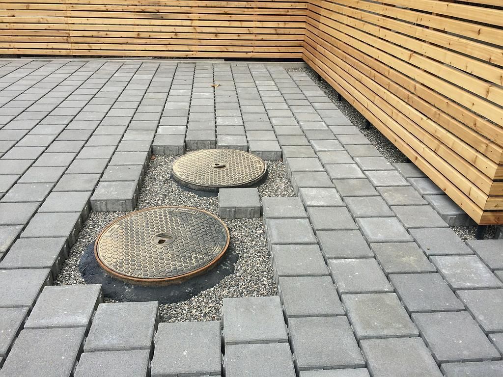 Fitted concrete pavers, cut out - AB Jardin Sarl