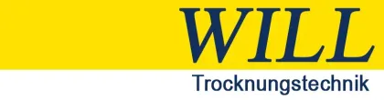 WILL Truckungstechnik-Logo auf gelb-weißem Hintergrund mit blauer Schrift