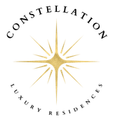 Gold starburst logo for "Constellation Luxury Residences."