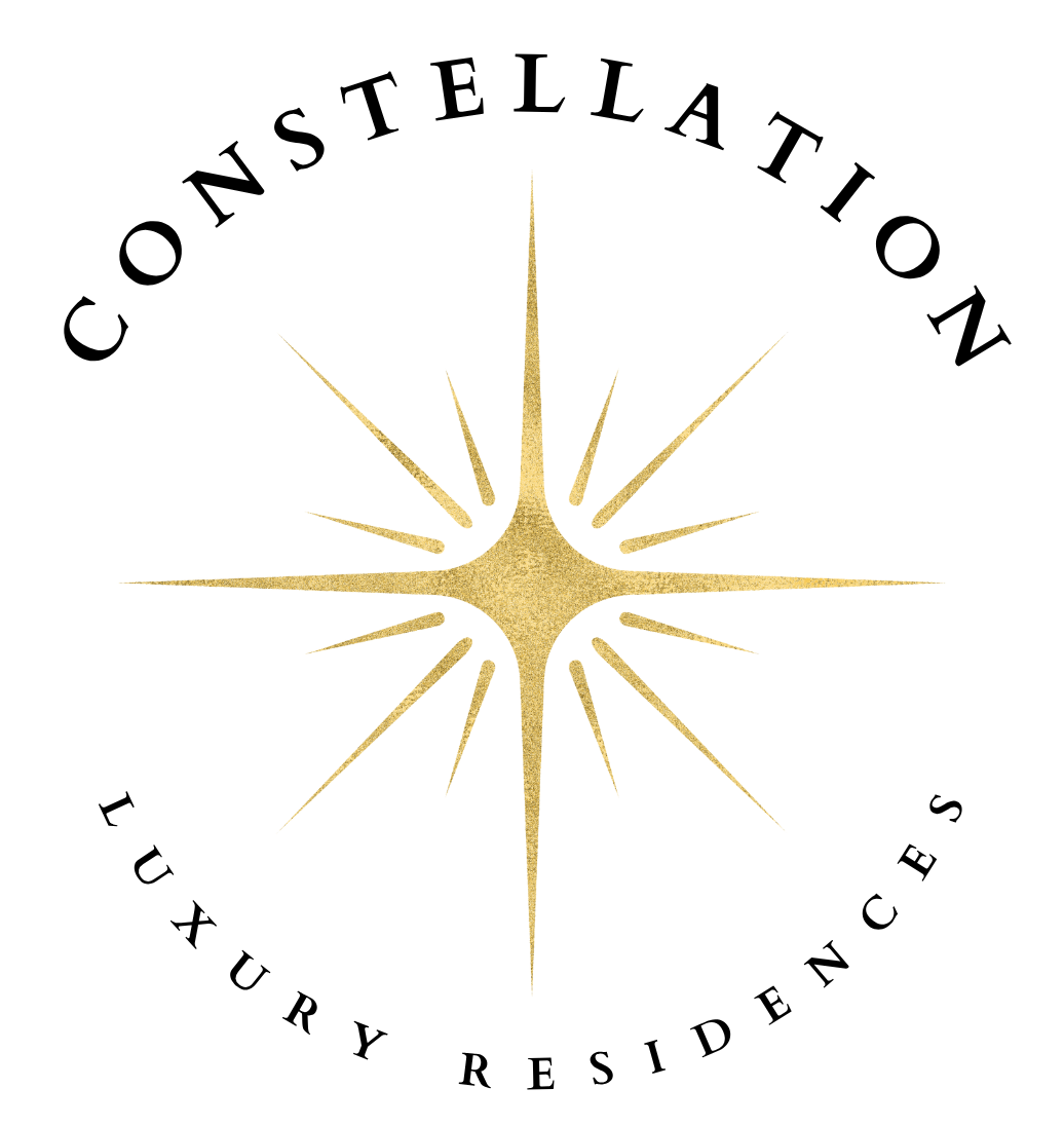 Gold starburst logo for "Constellation Luxury Residences."