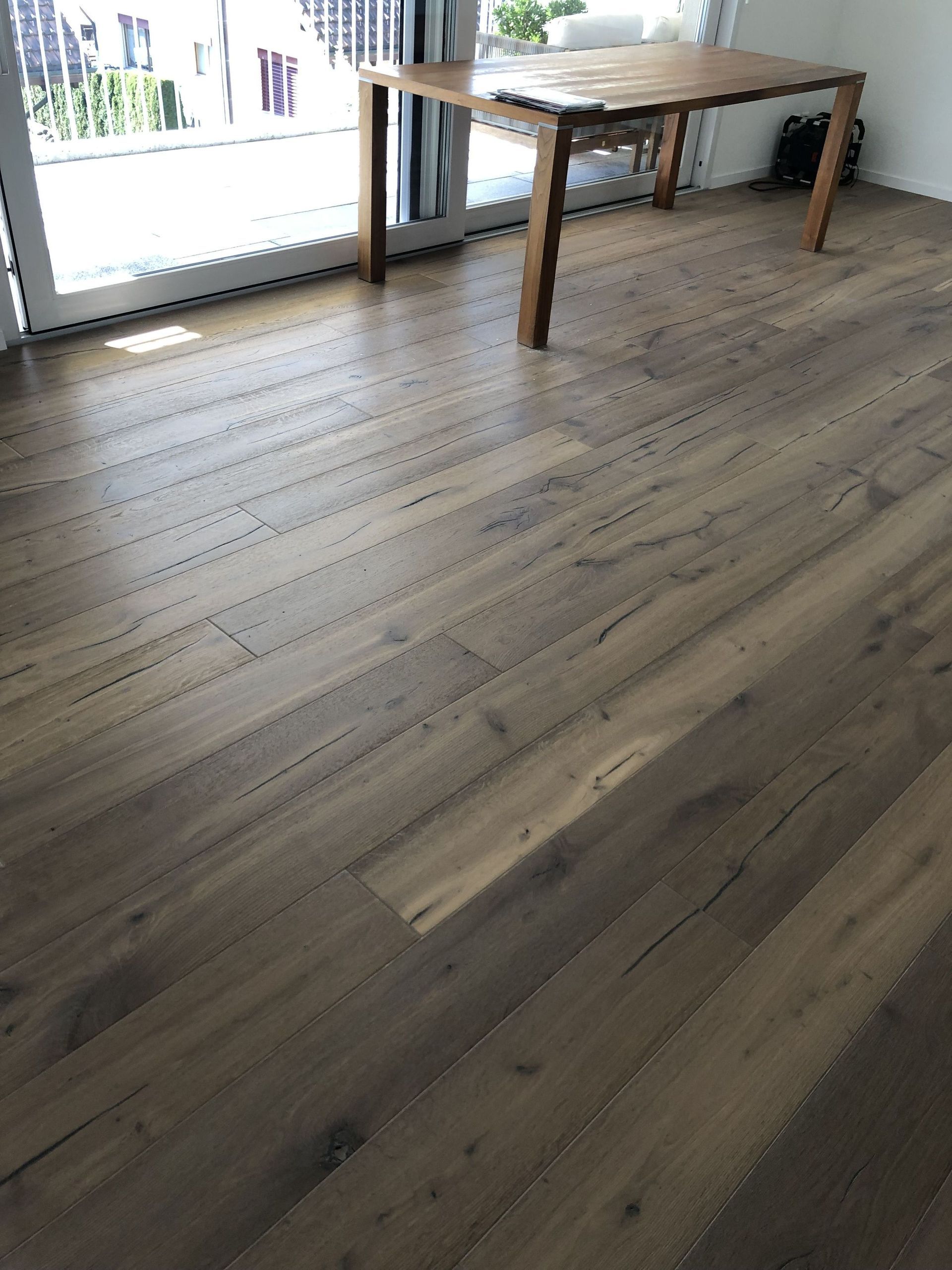 Parkett direkt auf Fliesen