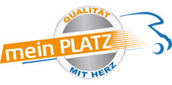 A logo that says mein platz mit herz