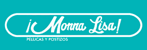 Un logotipo azul y blanco para Monna Lisa