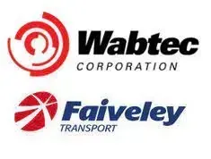 Dos logotipos para Wabtec Corporation y Faiveley Transport sobre un fondo blanco.