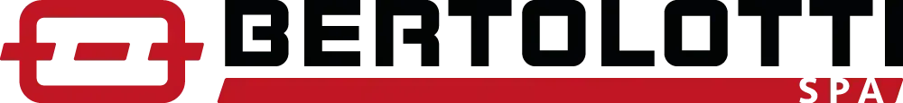 Un logotipo rojo y blanco para Bertolotti Spa.