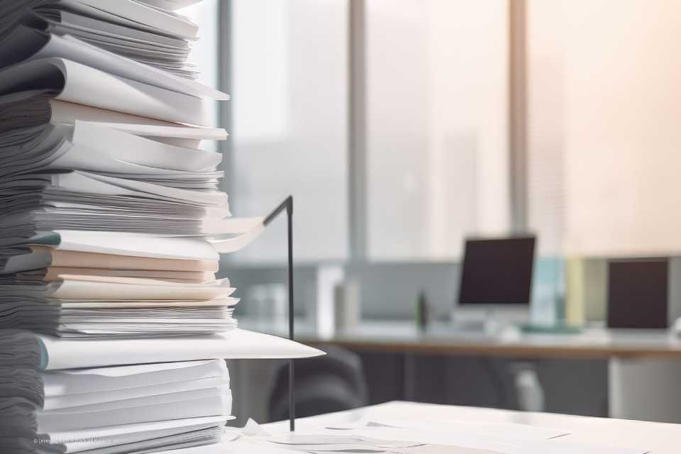 Mann arbeitet an Buchhaltung