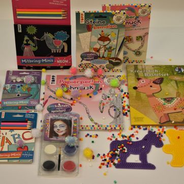 Kollektion an Bastelutensilien