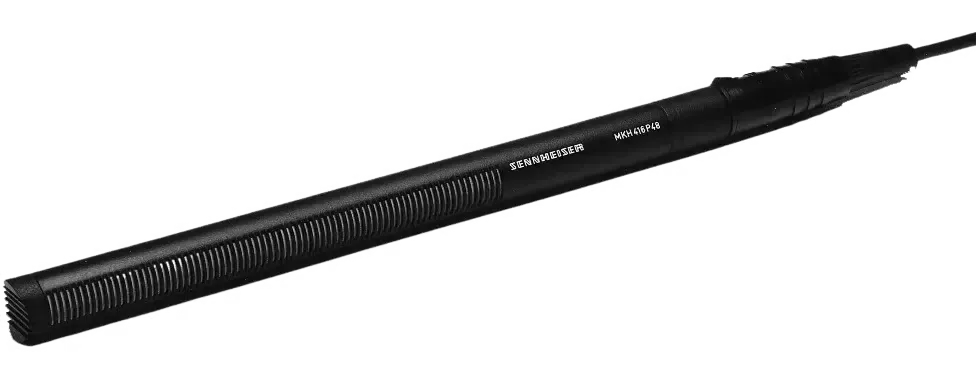 Micrófono de cañón negro.