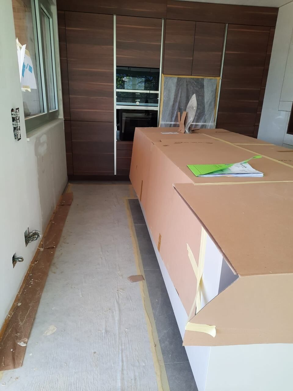 fabrication de cuisine boisée moderne