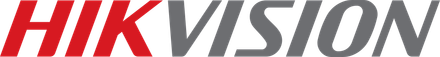 Logotipo de Hikvision con las letras “HIK” en rojo y el texto “VISION” en negro sobre un fondo blanco.