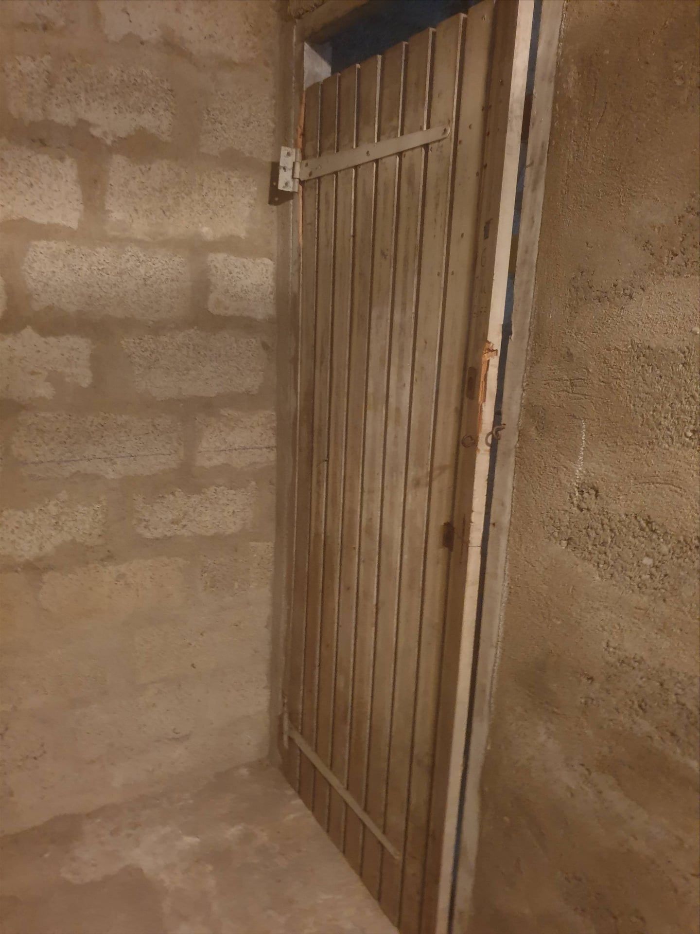 Porte en bois avant rénovation