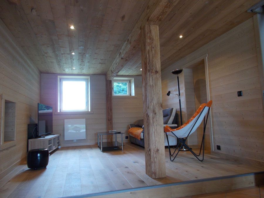 Intérieur de maison tout en bois