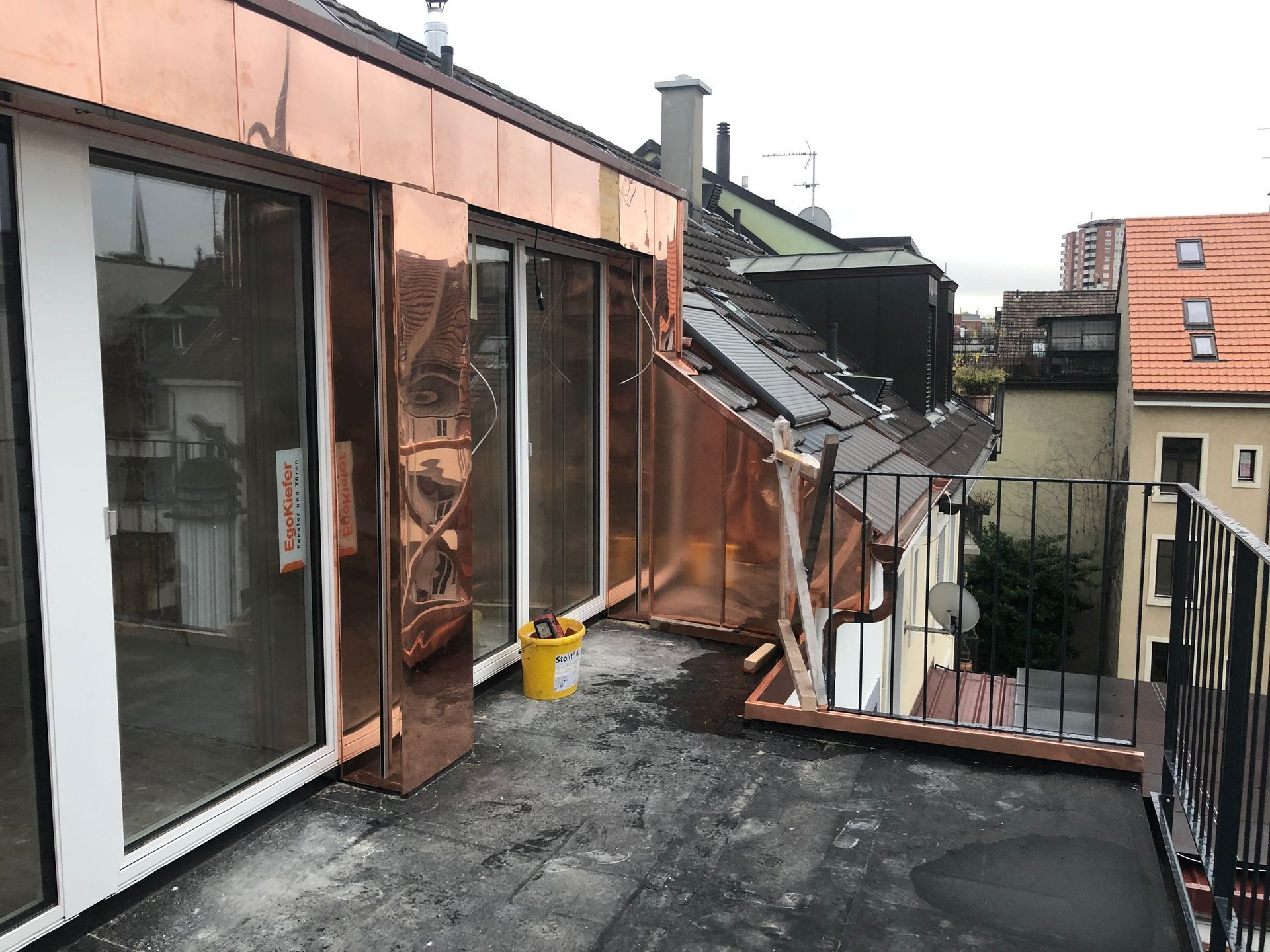 Dachterrasse Kupferverkleidung-Tobler Spenglerei und Bedachungen