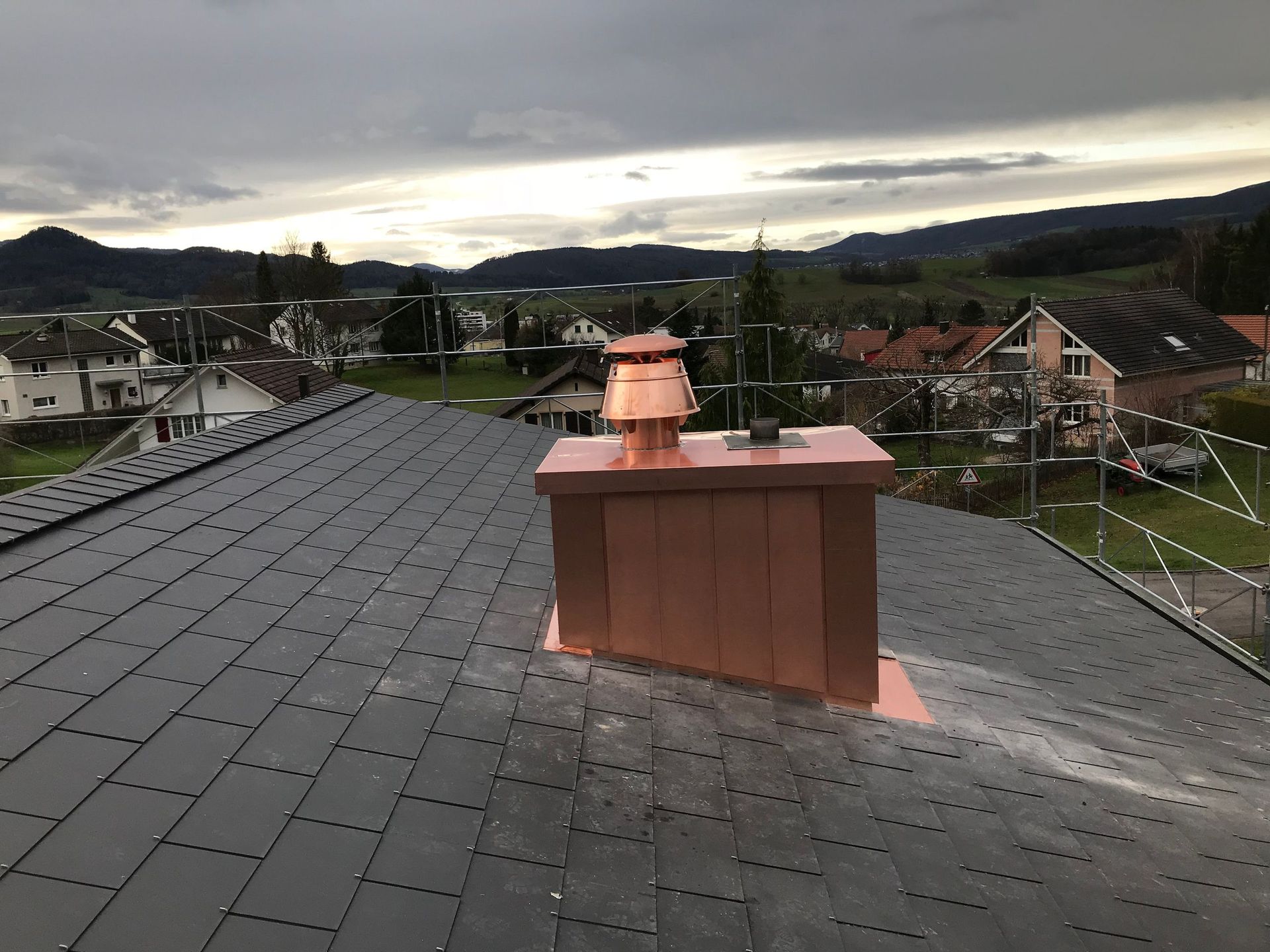 Kaminverkleidung Kupfer - Tobler Spenglerei und Bedachungen