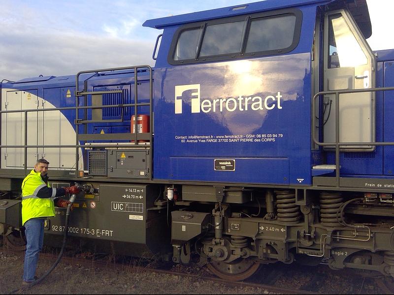 Transport en train pour du gasoil