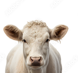 Vache charolaise blanche
