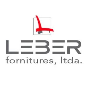 Un logotipo para Leber Fornitures Ltd. con una silla roja.