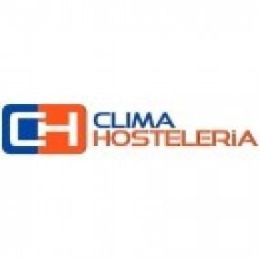 Se muestra un logotipo de Clima Hostelería sobre un fondo blanco.