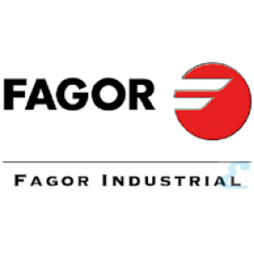 Un logotipo para Fagor Industrial con un círculo rojo.
