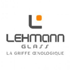 Un logotipo de Lehmann Glass sobre un fondo blanco.