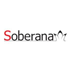 El logo de Soberana es rojo y negro sobre fondo blanco.