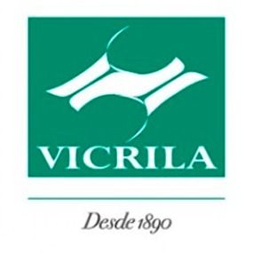 Un logotipo verde y blanco para Vicrila desde 1890