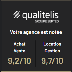 Qualitelis, votre agence est notée : achat vente 9,2/10 et location gestion 9,7/10.